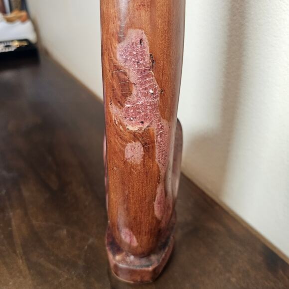 African Wooden Carving Man Playing the Saxophone - Picture 4 of 5